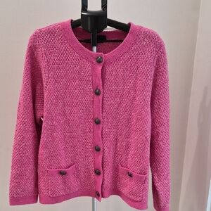 Torrid Pink Button-Up Cardigan Chanel Style Size 4